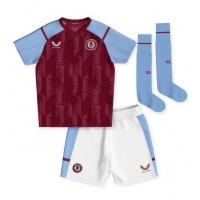 Fotbalové Dres Aston Villa Philippe Coutinho #23 Dětské Domácí 2023-24 Krátký Rukáv (+ trenýrky)